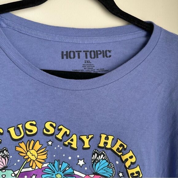 Let us stay here forever skull trippy groovy hot topic oversized tee shirt - Picture 5 of 6